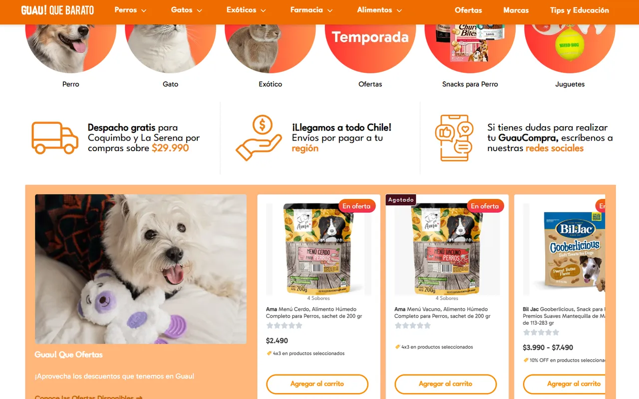 Ecommerce a medida desarrollado por Creaweb